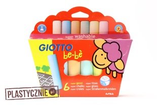 Zestaw 6 zmywalnych kredek dla dzieci Giotto Be-Be