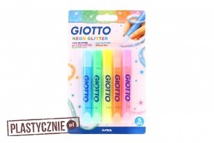 Zestaw pisaków Giotto Neon Glitter 5x10.5ml